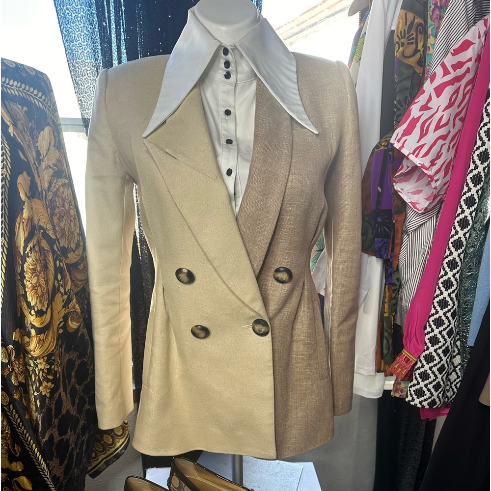 Acler 2-Tone Blazer Double Breasted, 2-Tone Notched Lapel